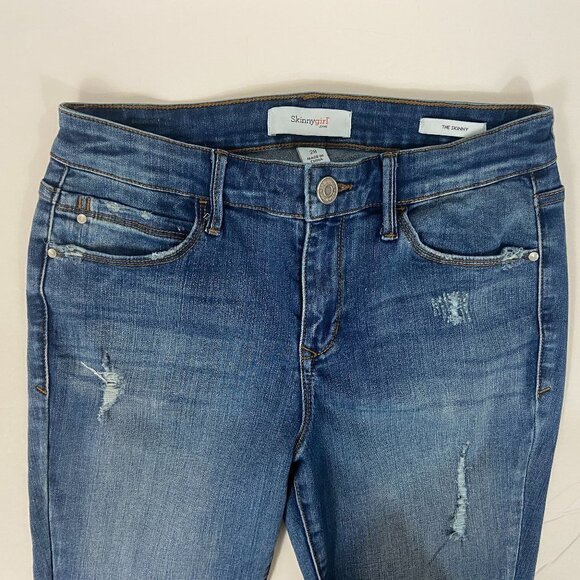 Skinnygirl Jeans The Skinny Women's Size 28 (28 x 29) Mid Rise Distressed - Picture 6 of 12